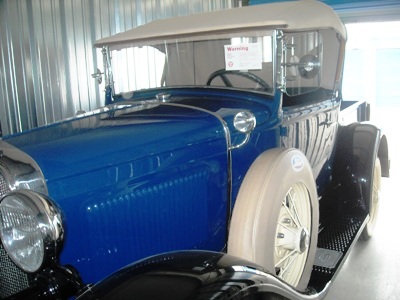 This classic pickup truck looks like it may have been restored and taken