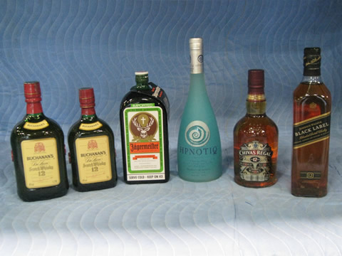 assorted alcohol