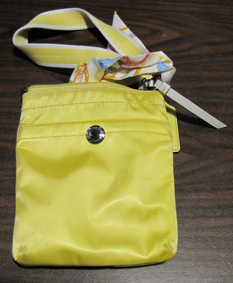 Yellow coach bag