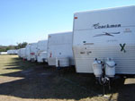 FEMA Trailer Lot Featuring Coachmen Trailer